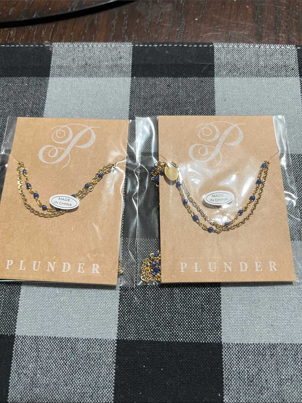 New Plunder reseller bundle Gold and Blue Layered Necklace